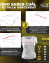 guia de tallas camisetas mujer cris t shirt